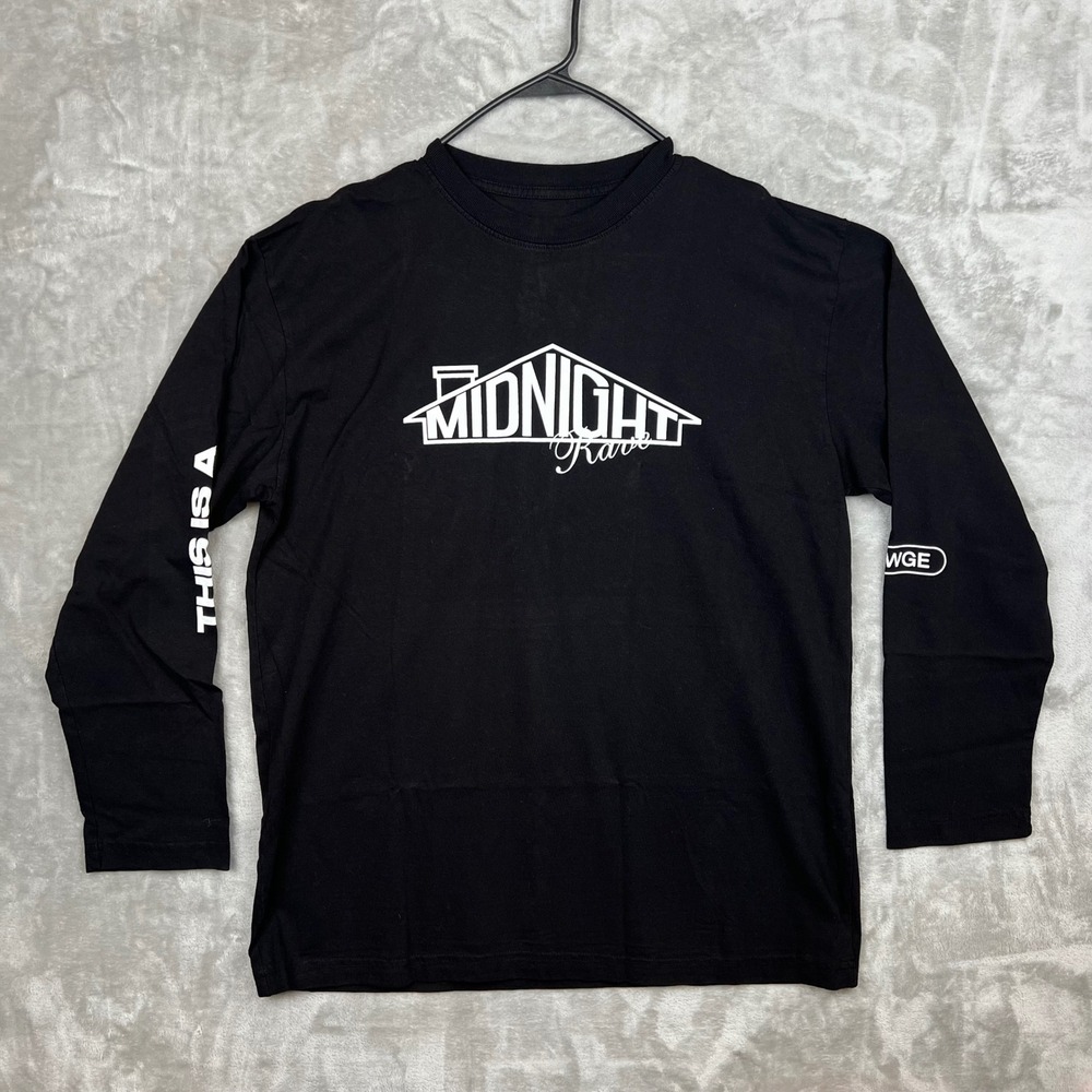 Midnight Rave‎ 19 AWGE House Record Black Long Sleeve T Shirt Asap Rocky